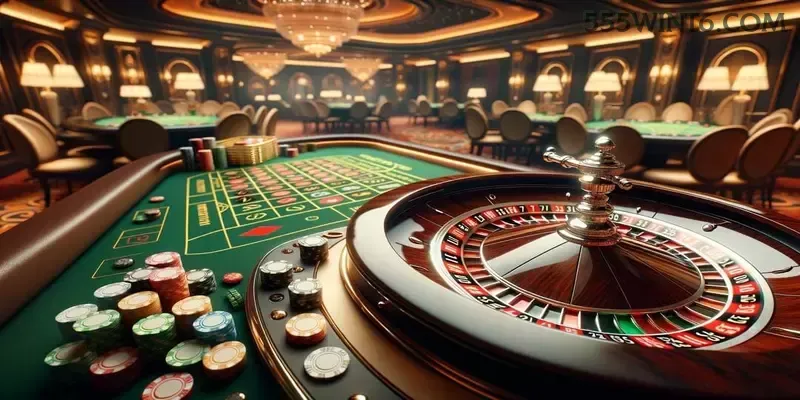 Roleta e blackjack 555win